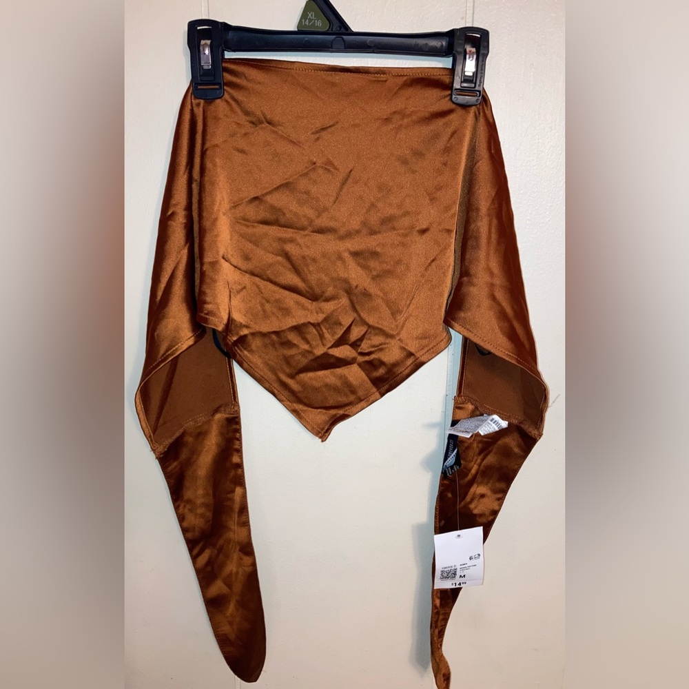 Forever 21 NWT Silky Bandana Style Chestnut Tube Top